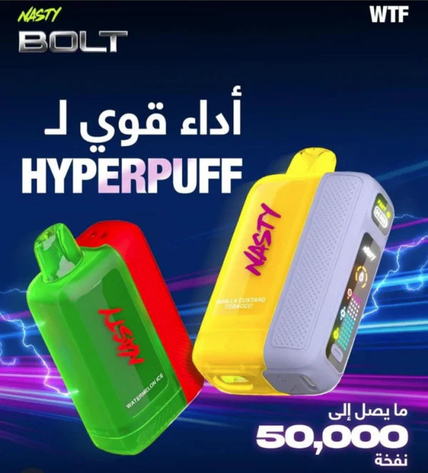 Buy Nasty Bolt 50,000 Puffs (Rechargeable Disposable) | Express Delivery in Hyderabad