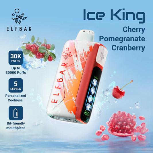 Buy Elfbar Ice King – 30,000 Puffs Cherry Pomegranate Cranberry Online | Express Delivery in Hyderabad