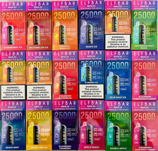 Buy Elfbar Raya D3 – 25,000 Puffs Online (All Flavours) | Express Delivery in Hyderabad