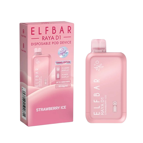 Buy Elfbar RAYA D1 – 13,000 Puffs Strawberry Ice Disposable Vape Online | Express Delivery in Hyderabad